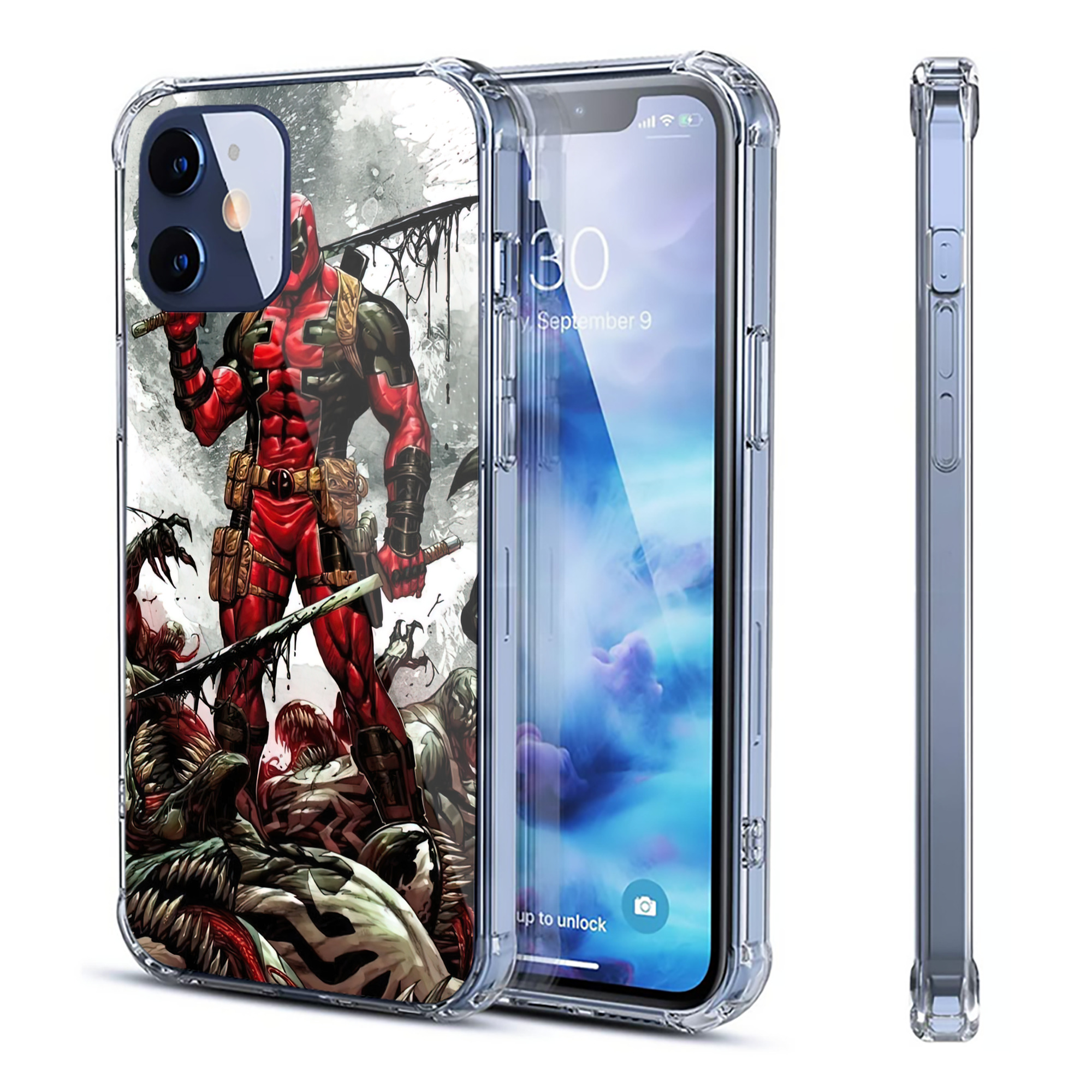 （画像用） Deadpool デッドプール 【iPhone 12シリーズ対応】透明スマホケース（クリアソフトケース）
